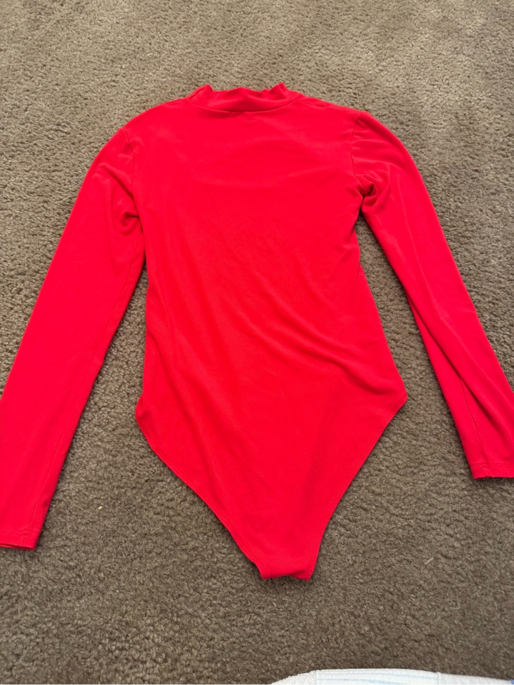 Women’s Red Long-Sleeve One-Piece Bodysuit